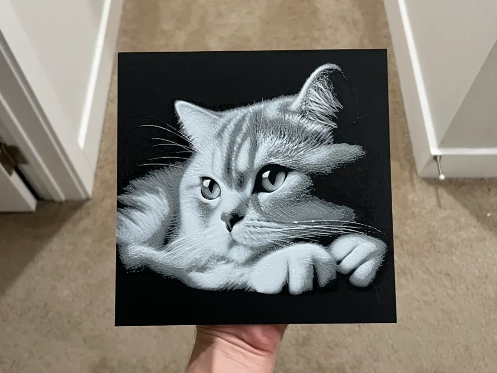 Lazy Cat Hueforge by RP47 Designs HueForge model: Lazy Cat Hueforge by RP47 Designs