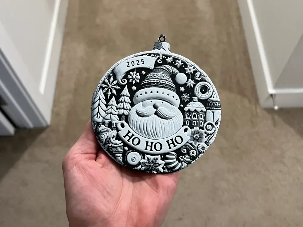 NO AMS NEEDED 2025 Christmas Ornament Decoration by RP47 Designs HueForge model: NO AMS NEEDED 2025 Christmas Ornament Decoration by RP47 Designs