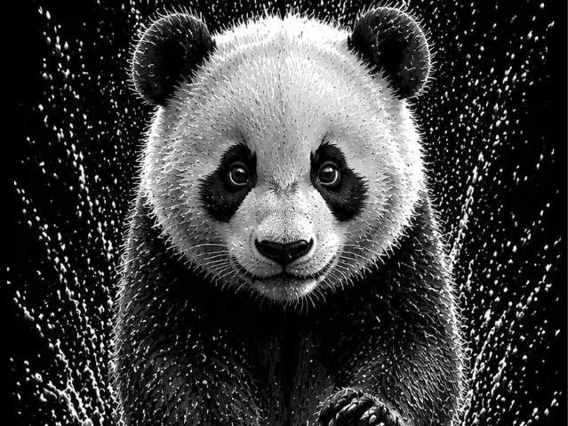 HueForge model: bookmark/collectible card panda EASY PRINT by Hueforge Maker
