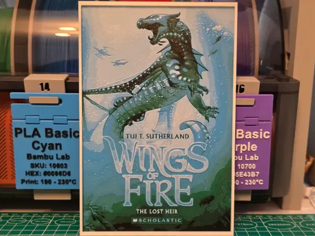 HueForge model: Wings of Fire: The Lost Heir Book Poster Hueforge by Lumpy3D
