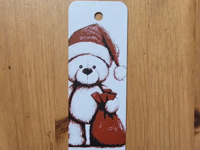 Christmas Teddy Bear Bookmark