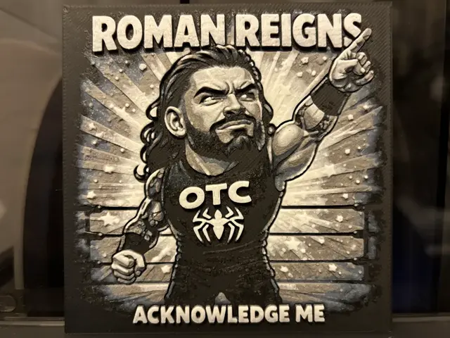 HueForge model: WWE Roman Reigns OTC acknowledge me Hueforge by Reeftank&more