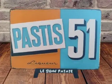 HueForge model: Vintage Pastis 51 Sign by leshowpatate