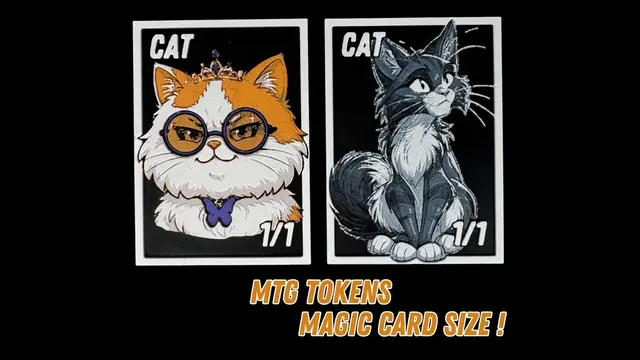 HueForge model: Cat - Magic the Gathering Tokens by Canadian Gamer