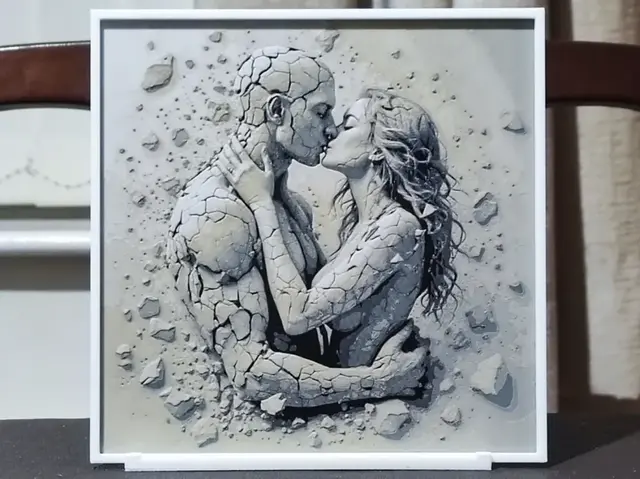 HueForge model: Fractured Love - HueForge 3 Color by BoDad