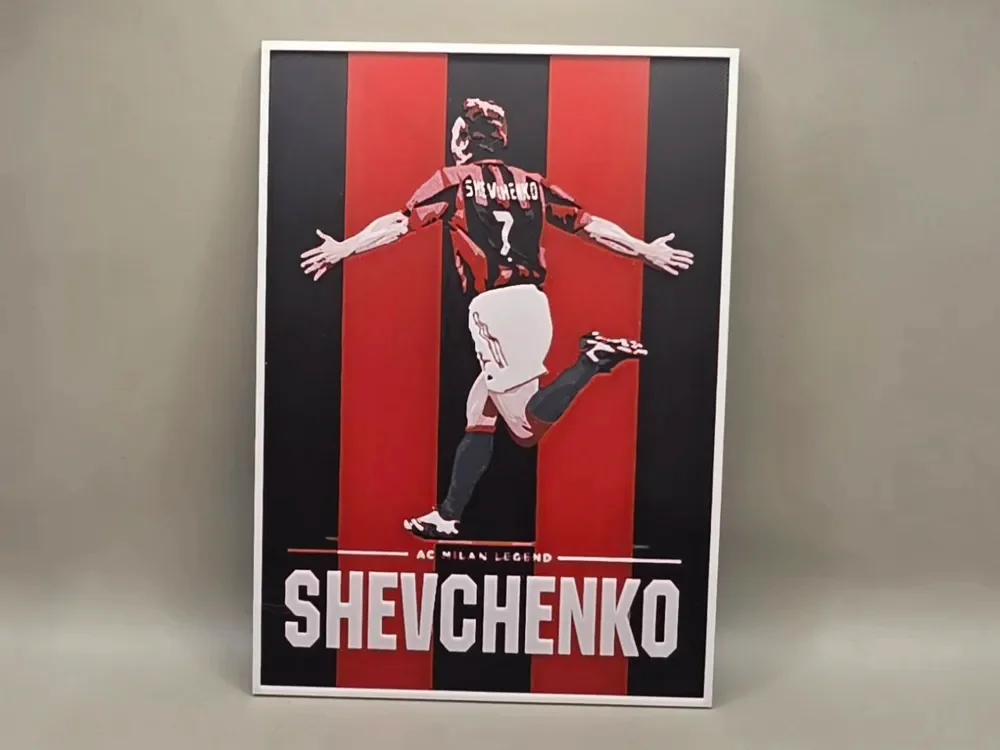Andriy Shevchenko AcMilan - HueForge by keko HueForge model: Andriy Shevchenko AcMilan - HueForge by keko