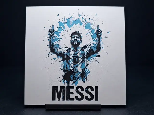 HueForge model: Lionel Messi Celebration - Hueforge by LED