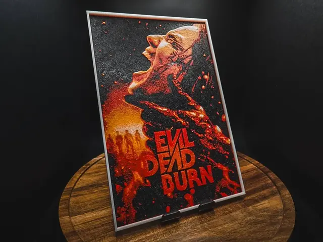 HueForge model: Evil Dead Burn (Movie Poster - HueForge) by HugheCraft