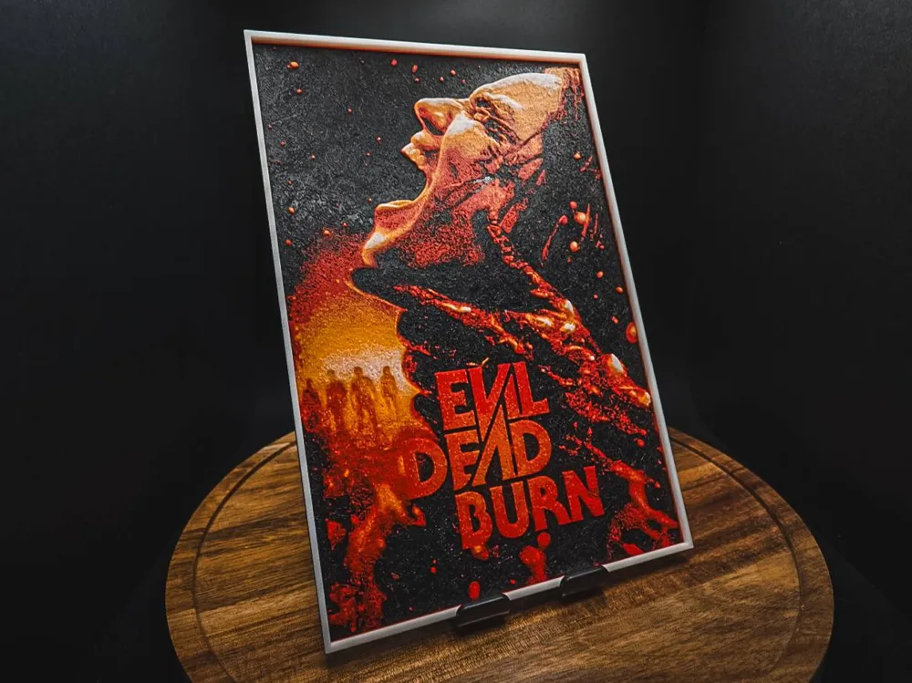 Evil Dead Burn (Movie Poster - HueForge) by HugheCraft HueForge model: Evil Dead Burn (Movie Poster - HueForge) by HugheCraft