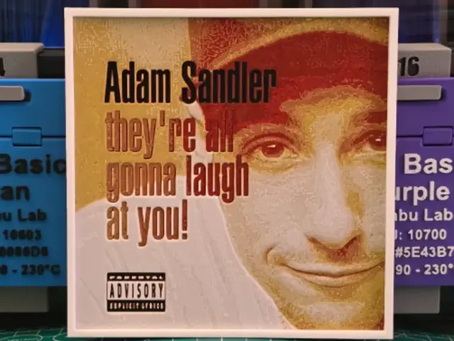 HueForge model: Adam Sandler "They're All Gonna Laugh At You" Art by Lumpy3D