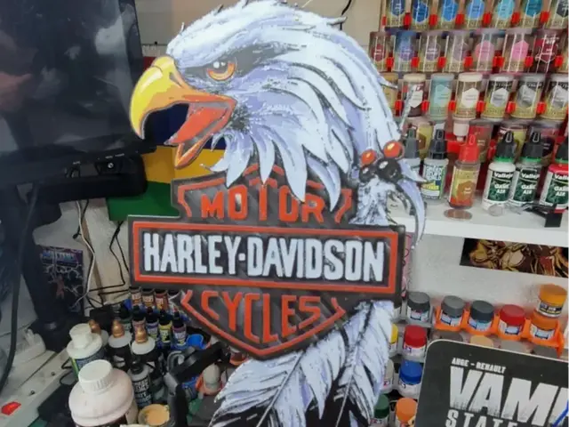 HueForge model: Harley Davidson Hueforge - Eagle Logo by Dakiren