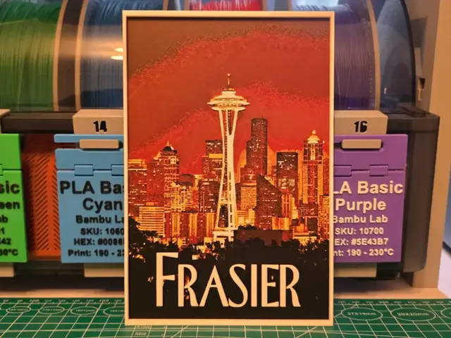 HueForge model: Frasier Poster - Hueforge Art by Lumpy3D