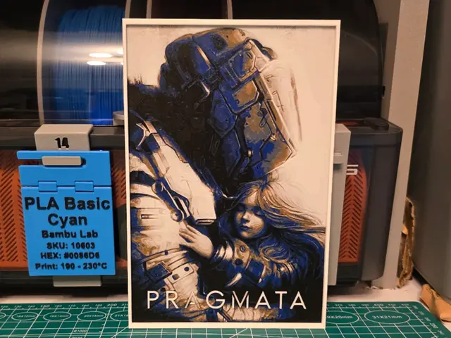 HueForge model: Pragmata Game Poster - Hueforge Art by Lumpy3D