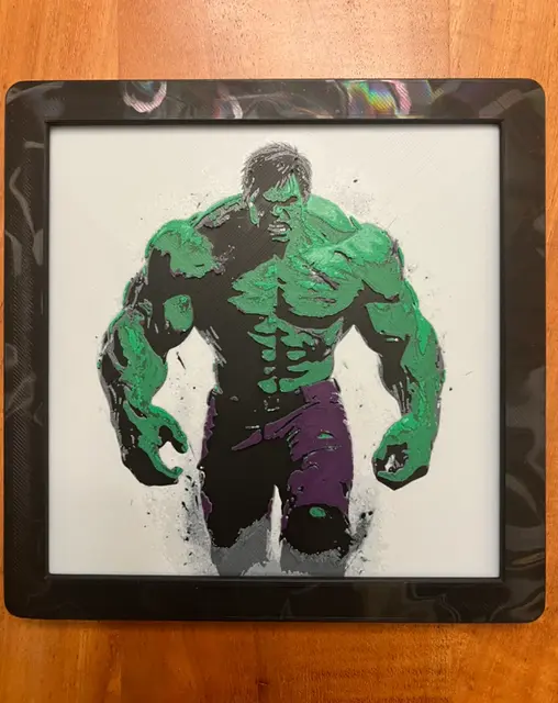 HueForge model: The Hulk(Multi-Color) by JustBe 3D Printing