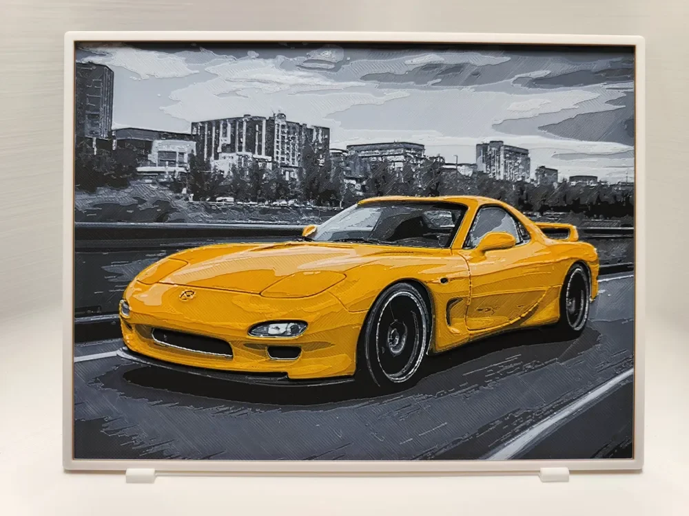 Mazda RX-7 - Hueforge by BeaN HueForge model: Mazda RX-7 - Hueforge by BeaN