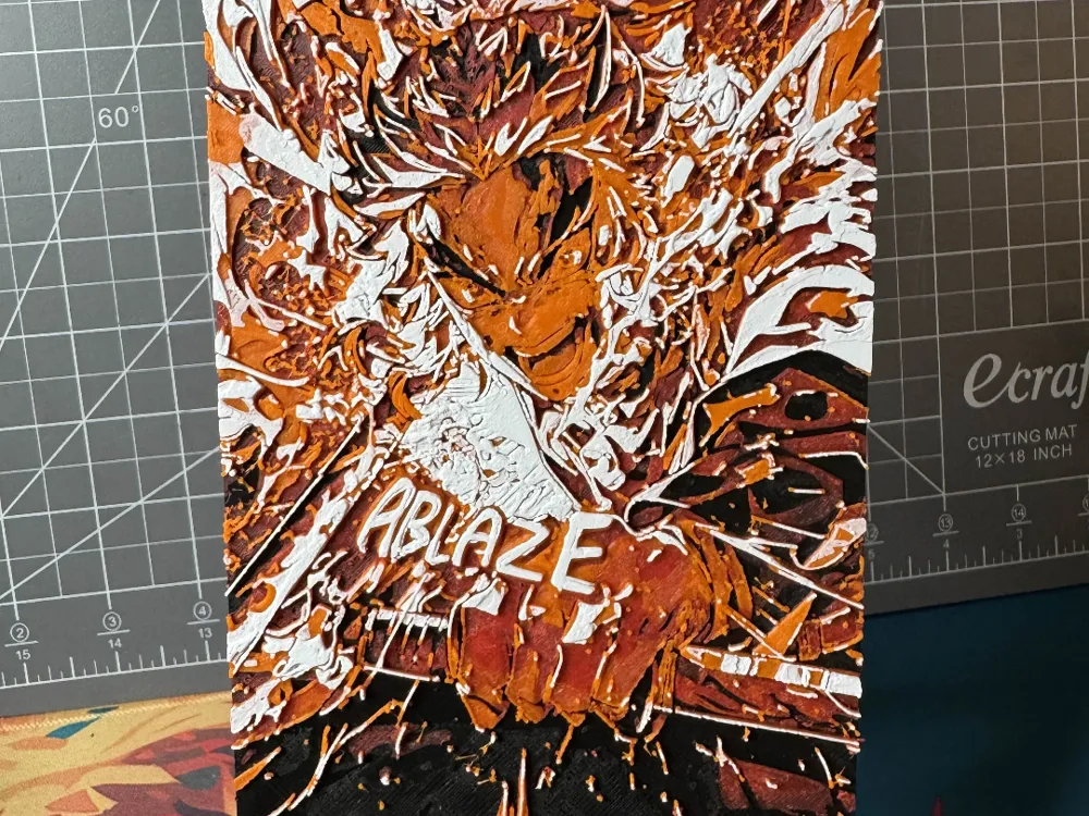 Hueforge kyojuro Rengoku Ablaze (Demon Slayer) by SBC Creations HueForge model: Hueforge kyojuro Rengoku Ablaze (Demon Slayer) by SBC Creations