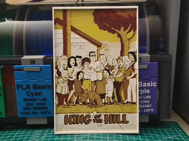 HueForge model: King of the Hill Poster - Hueforge Art by Lumpy3D
