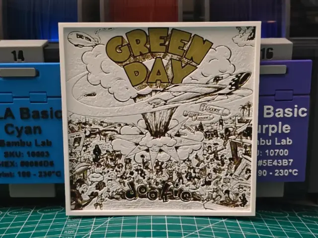 HueForge model: Green Day "Dookie" Album - Hueforge Art by Lumpy3D