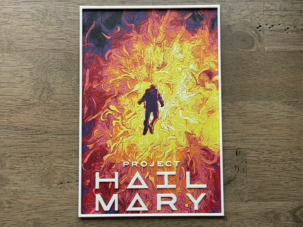 Project Hail Mary (2026) Hueforge Movie Poster by NiiON HueForge model: Project Hail Mary (2026) Hueforge Movie Poster by NiiON