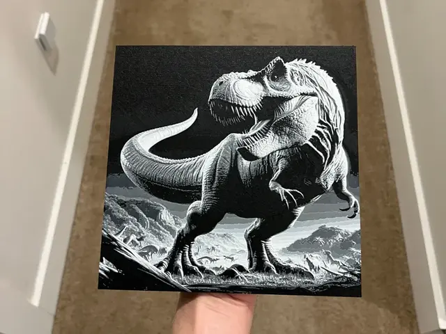 HueForge model: T-rex Art Hueforge by RP47 Designs