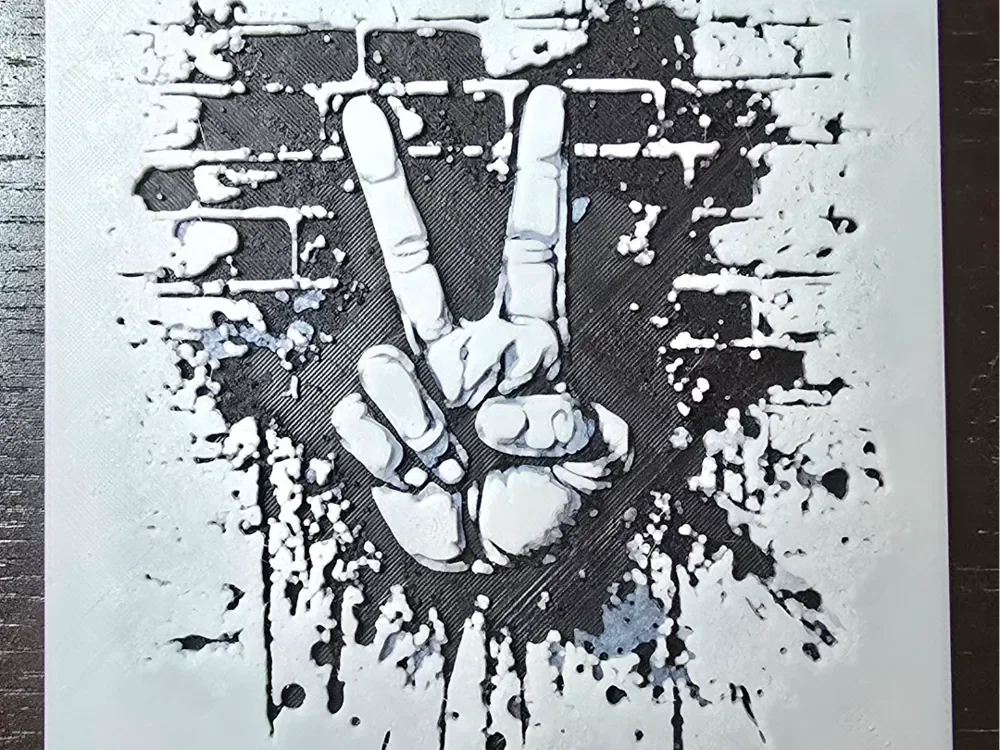 Peace Sign Hueforge by Aprilk6366 HueForge model: Peace Sign Hueforge by Aprilk6366