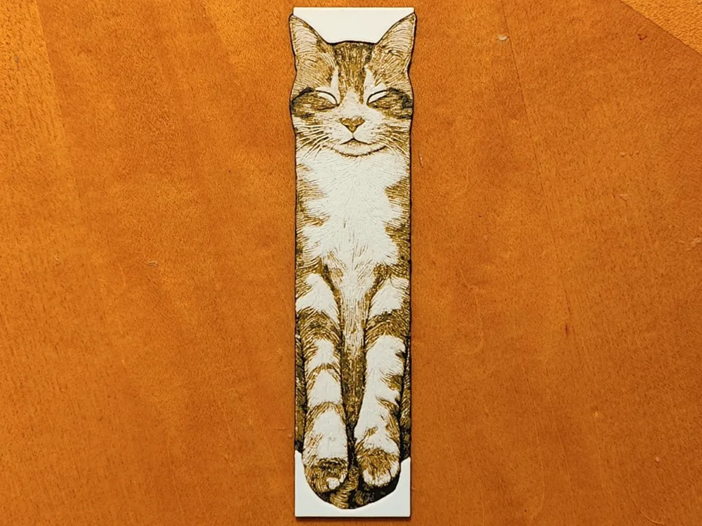 Paws and Pages Bookmark - Hueforge by Sarge HueForge model: Paws and Pages Bookmark - Hueforge by Sarge