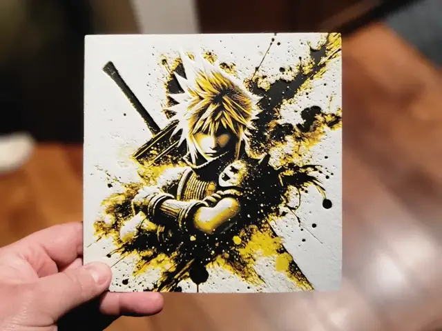 HueForge model: Graffiti Cloud Strife Hueforge by 3Ree Printing