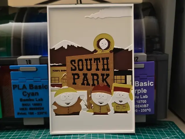 HueForge model: South Park Poster - Hueforge Art by Lumpy3D