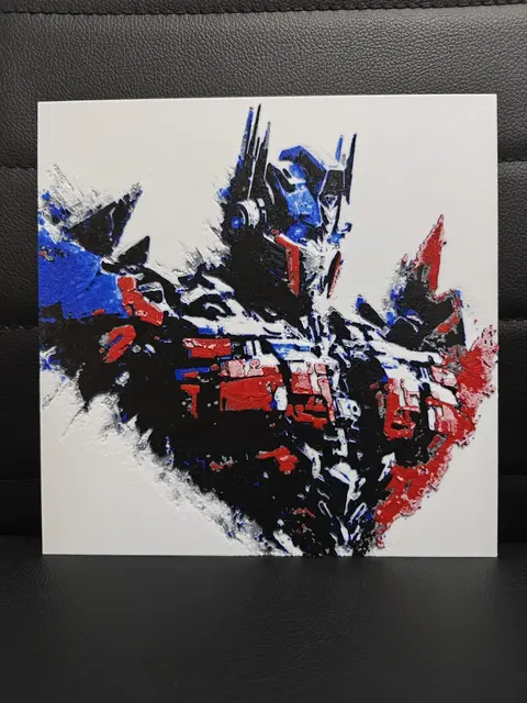 HueForge model: Optimus Prime Closeup by TheHueforgeLady