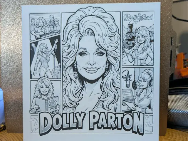 HueForge model: Dolly parton - hueforge 2 colours by 3dGlow