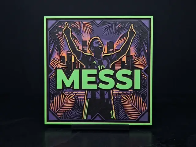 HueForge model: Neon Messi - Hueforge by LED
