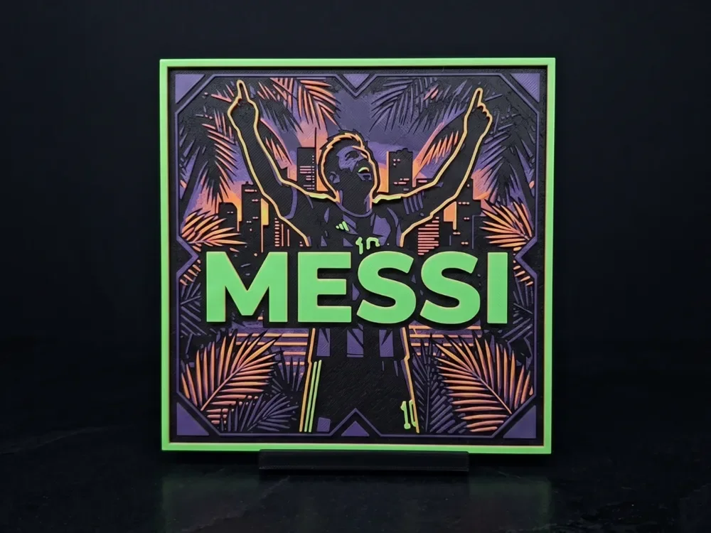 Neon Messi - Hueforge by LED HueForge model: Neon Messi - Hueforge by LED