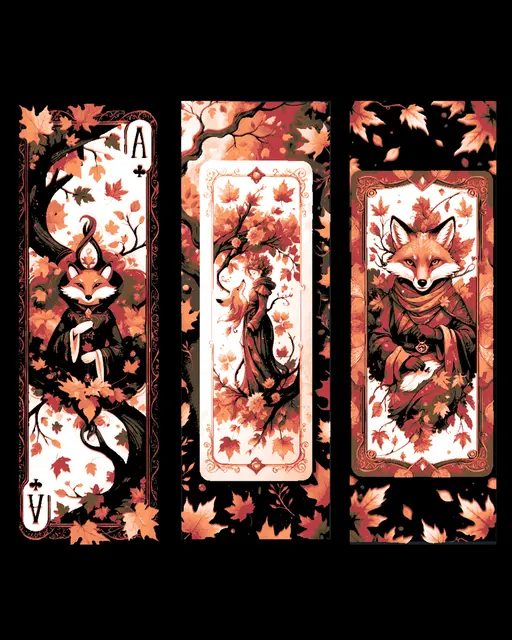HueForge model: The Spirit of the Fox - Art Cards as Bookmarks by BooneCo3d
