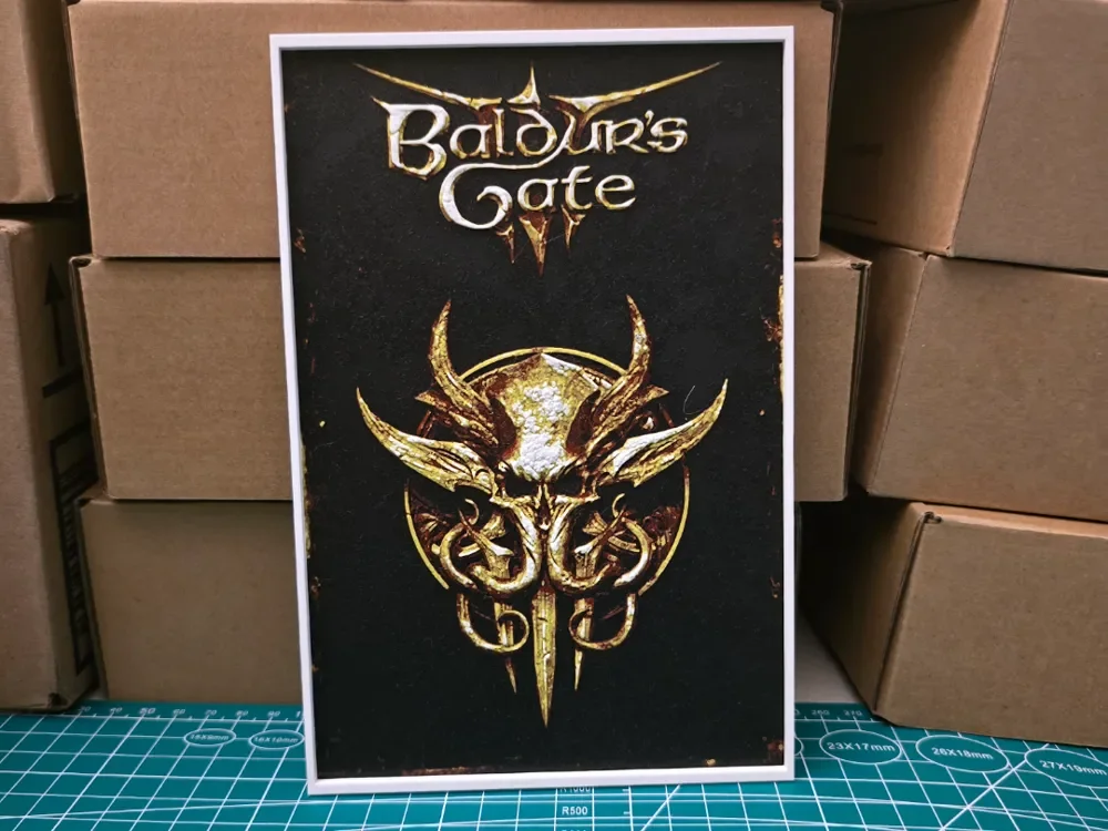 Baldur's Gate 3 Poster - Hueforge Art by Lumpy3D HueForge model: Baldur's Gate 3 Poster - Hueforge Art by Lumpy3D