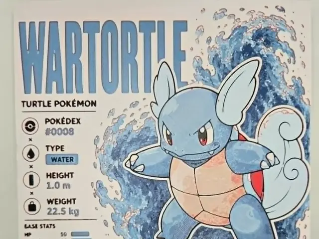 HueForge model: Wartortle Infographic Hueforge by 3Ree Printing