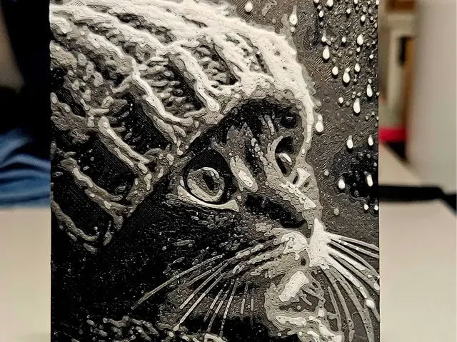 HueForge model: Cat in Winter by Mano's 3d_Art