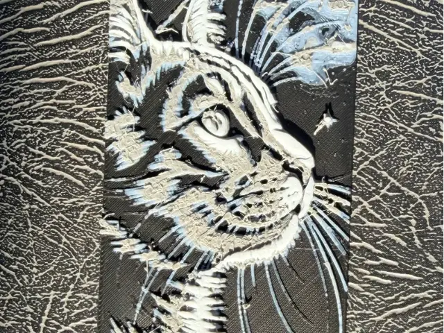 HueForge model: Cosmic Tabby Cat Boomark FREE commercial license by Leafy