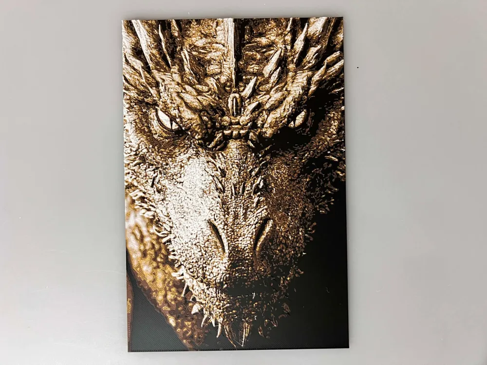 Dragons: Balerion Game of Thrones by 3djd HueForge model: Dragons: Balerion Game of Thrones by 3djd