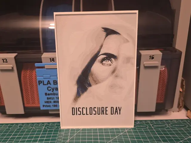 HueForge model: Disclosure Day Movie Poster - Hueforge Art by Lumpy3D