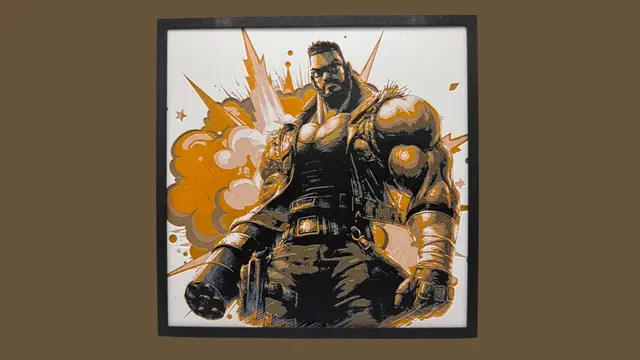 HueForge model: Barret Wallace - Final Fantasy 7 - Hueforge by Canadian Gamer
