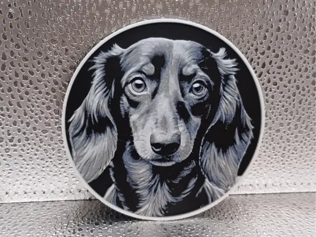 HueForge model: Dachshund Coaster – Hueforge by Borishotch Industries