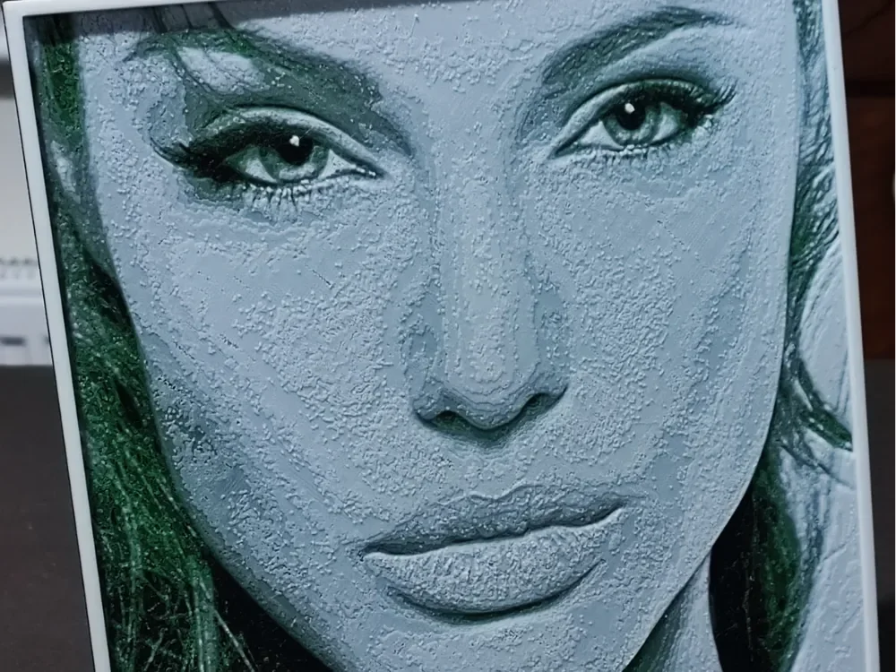 Angelina Jolie Hueforge 4 Color by BoDad HueForge model: Angelina Jolie Hueforge 4 Color by BoDad