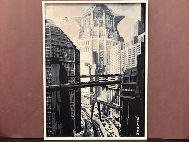 HueForge model: Metropolis - Skyline Hueforge by Estiv