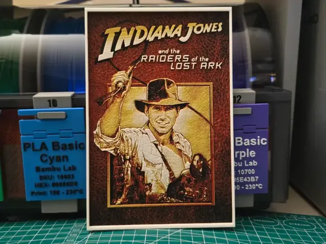 HueForge model: Indiana Jones and the Raiders of the Lost Ark Art by Lumpy3D