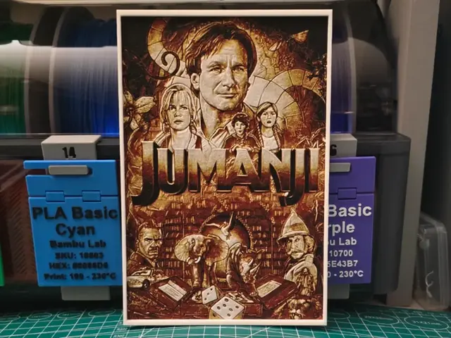 HueForge model: Jumanji Movie Poster - Hueforge Art by Lumpy3D