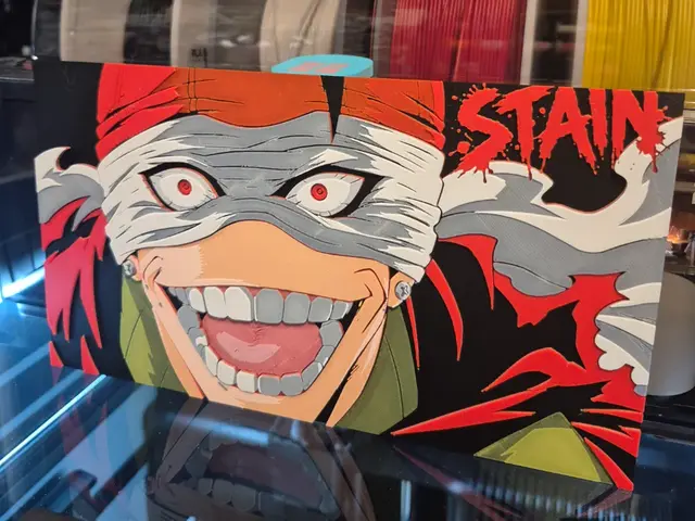 HueForge model: My Hero Academia - Stain MHA Hueforge by Glitch Kitten