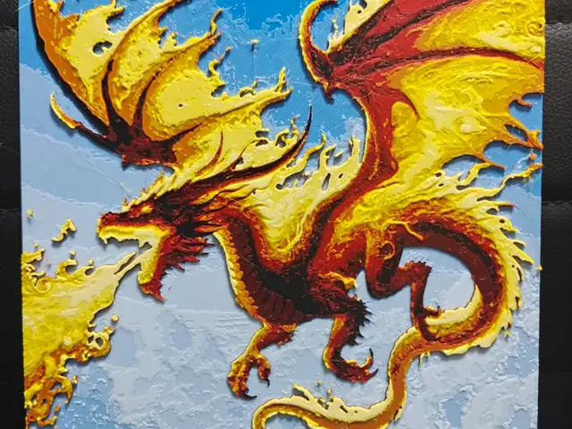 HueForge model: Fire Dragon by TheHueforgeLady