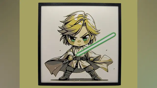 HueForge model: Luke Skywalker - Chibi Edition - Star Wars Hueforge by Canadian Gamer