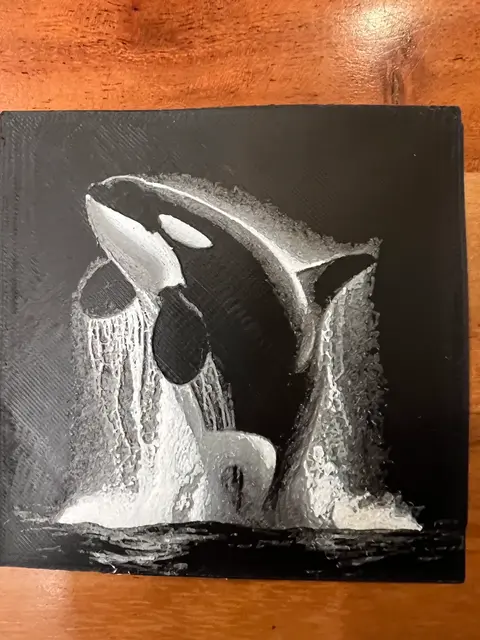 HueForge model: Killer Whale by JustBe 3D Printing