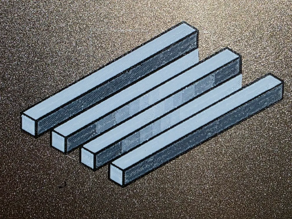 Optical Illusion:Three or Four Bars? Black/White by AirMechDesigns HueForge model: Optical Illusion:Three or Four Bars? Black/White by AirMechDesigns